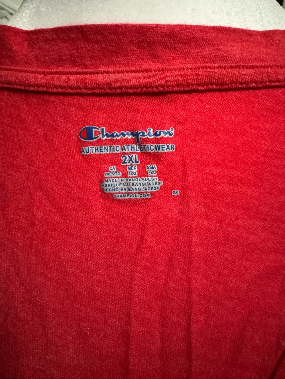Champion Red Georgia Bulldogs V-Neck Tee - Picture 2 of 4